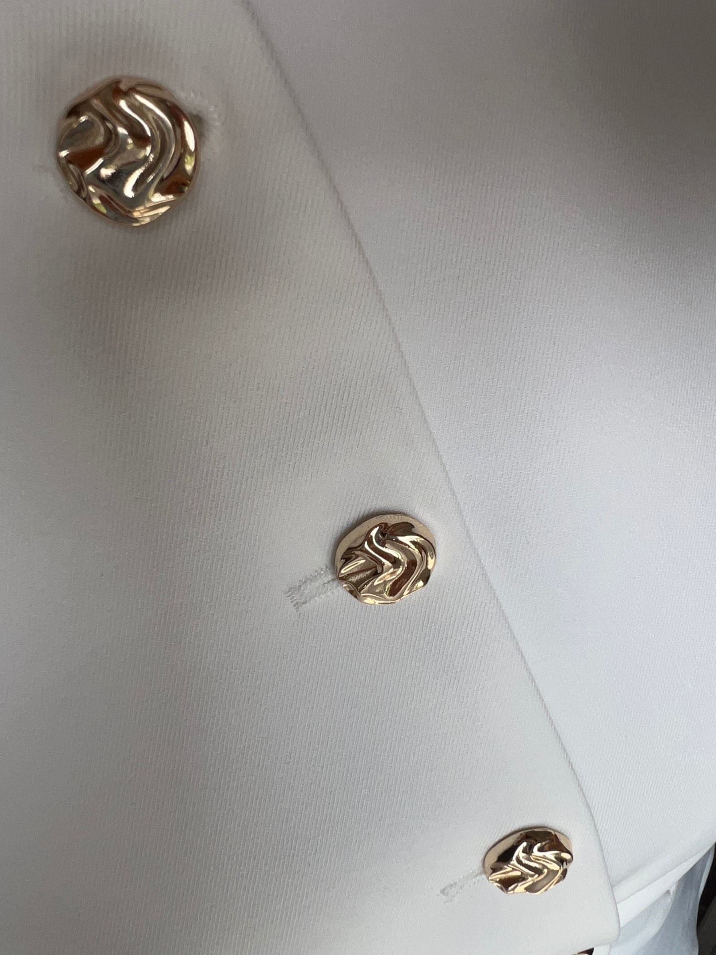 Gwen White Tailored Button Up Waist Coat