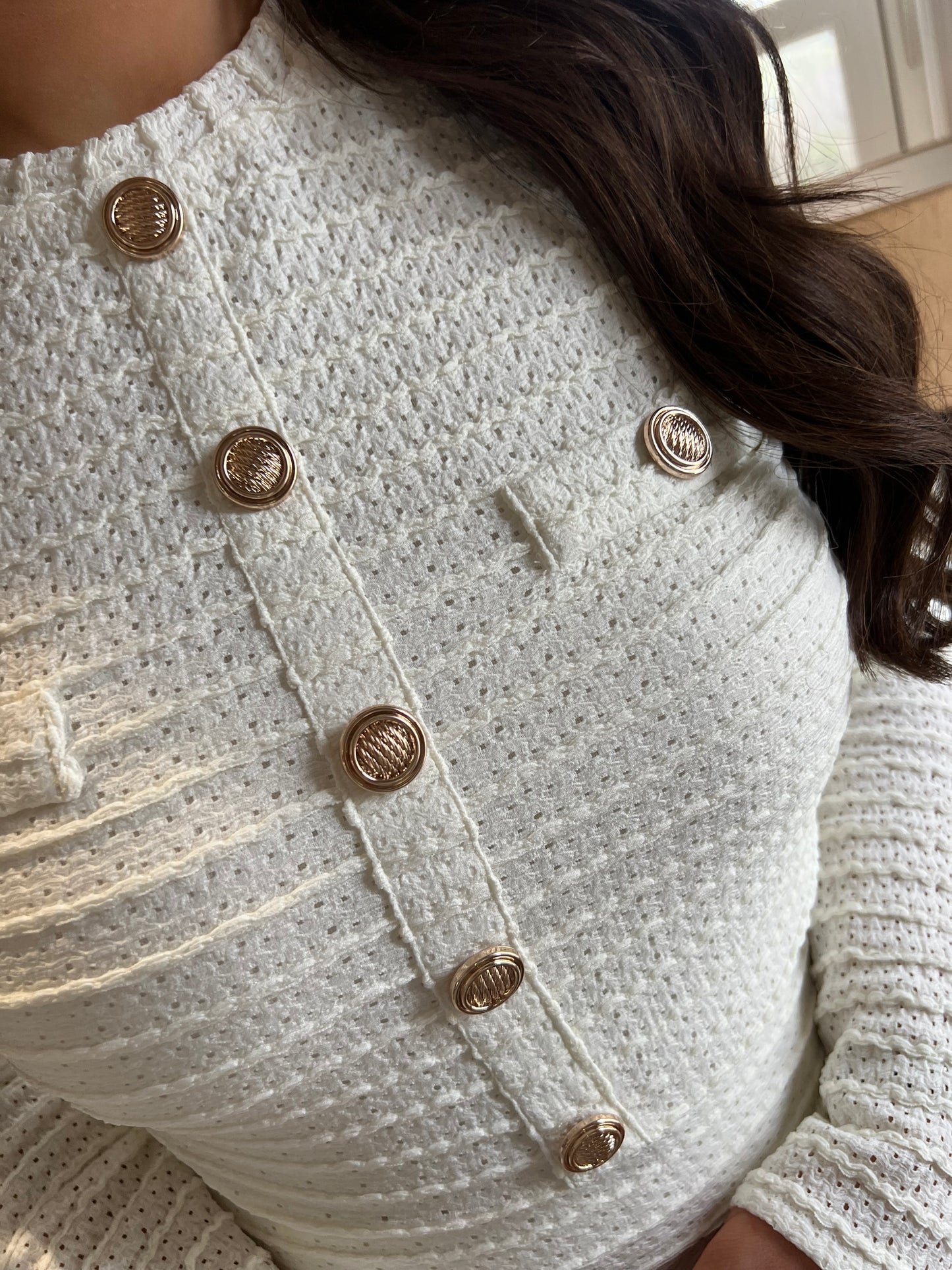 Pippa Textured Button Detailed Dress