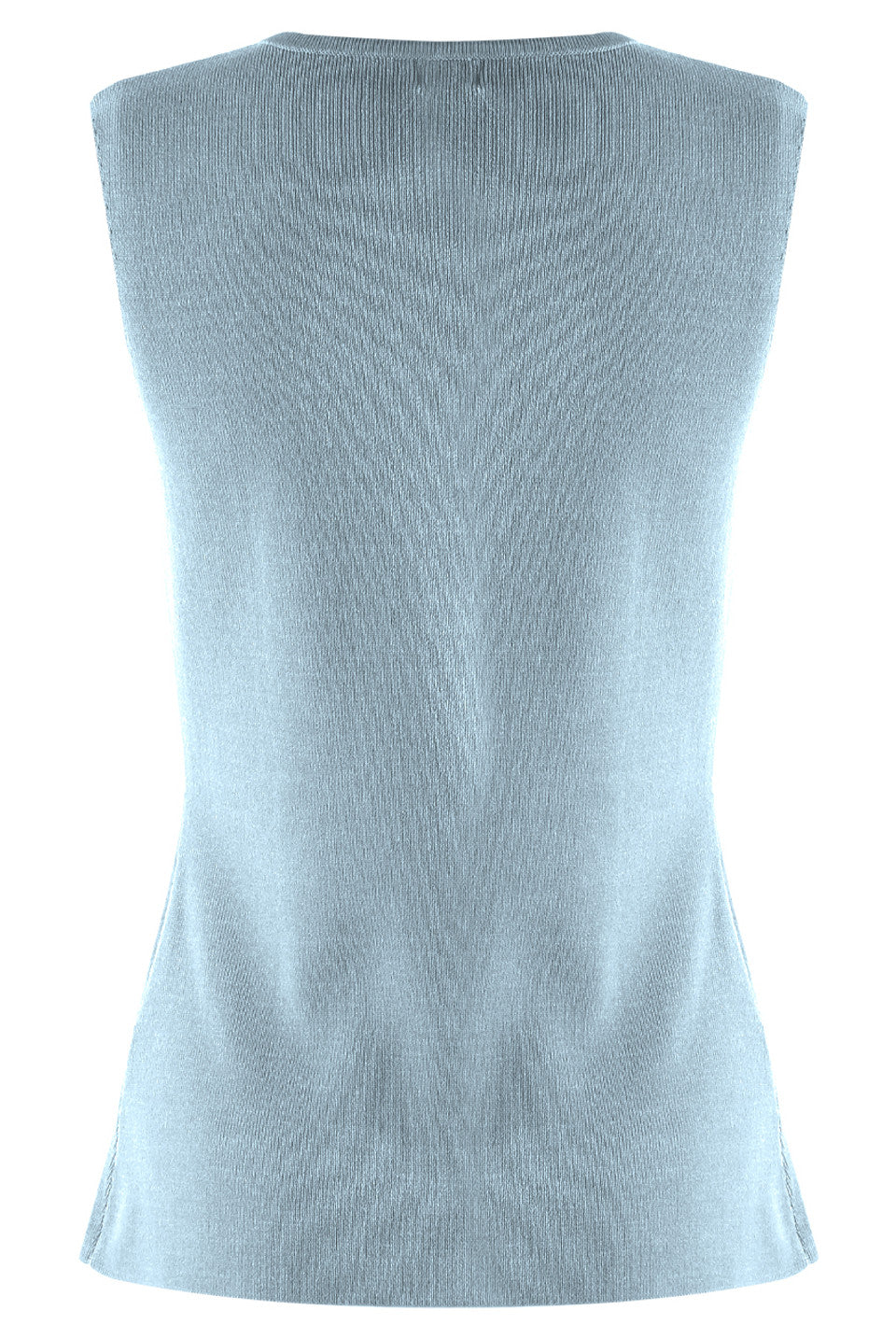 Isabella Baby Blue Fitted Knit Waistcoat