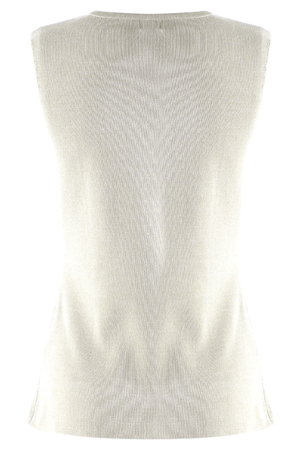Isabella White Fitted Knit Waistcoat