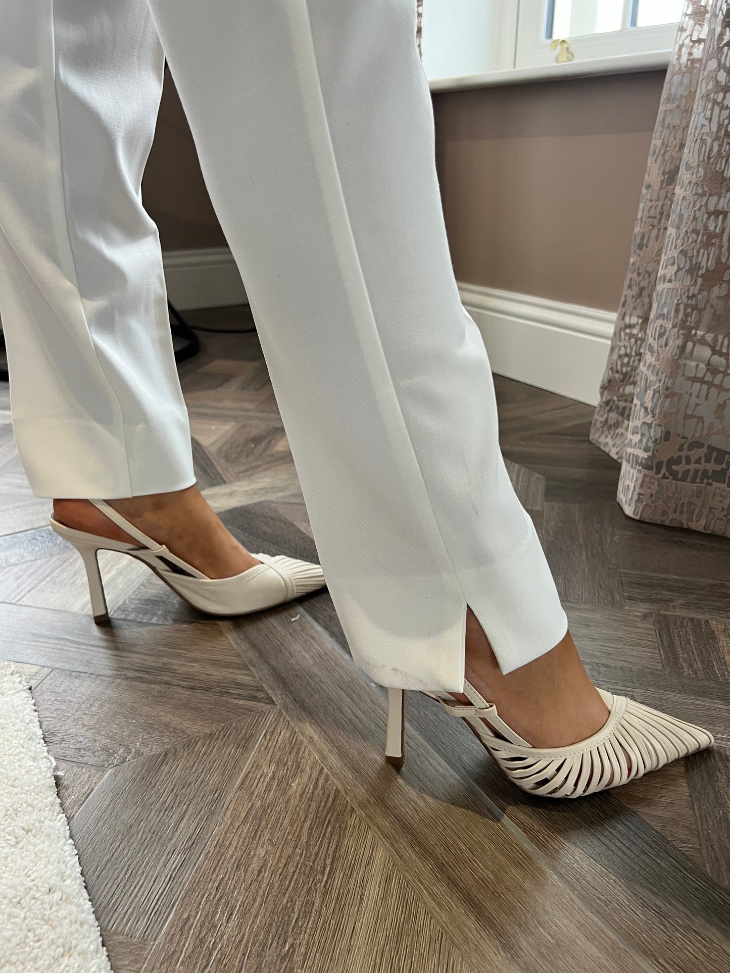 Amy White Ankle Grazers Tailored Trousers